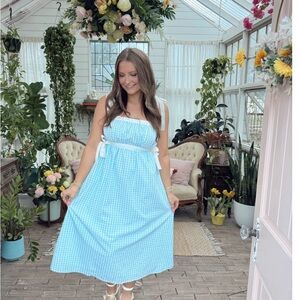 Perfect for a Dorothy Halloween costume! New! With tags. Blue Gingham Sundress.